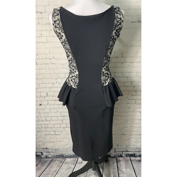 Chiara Boni La Petite Robe Black Silver Sleeveless Cocktail Dress Sz 6 N2 - Picture 12 of 15